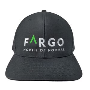 Richardson Men's Snapback Mesh Back Hat Black Embroidered Fargo Style 112